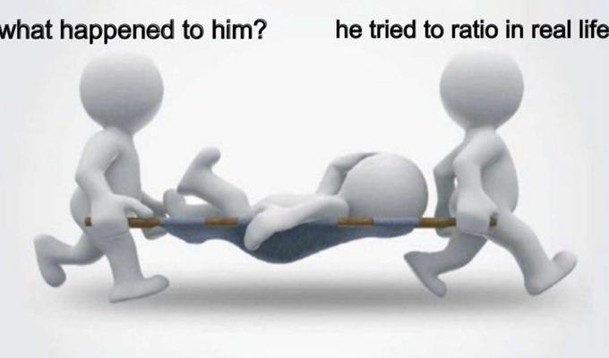 what happened to him? he tried to ratio in real life