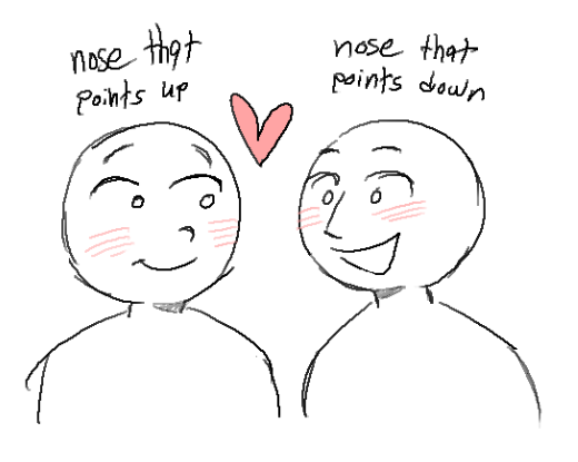 that nose Points up nose that points down