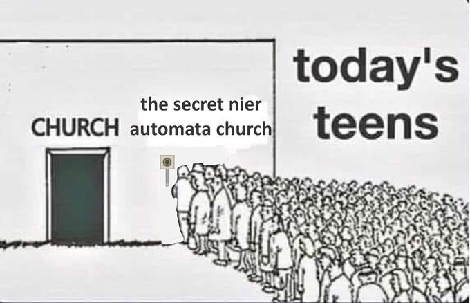 today's the secret nier CHURCH automata church teens 河