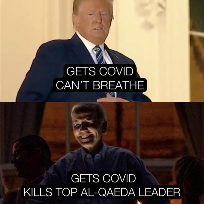 GETS COVID CAN'T BREATHE GETS COVID KILLS TOP AL-QAEDA LEADER