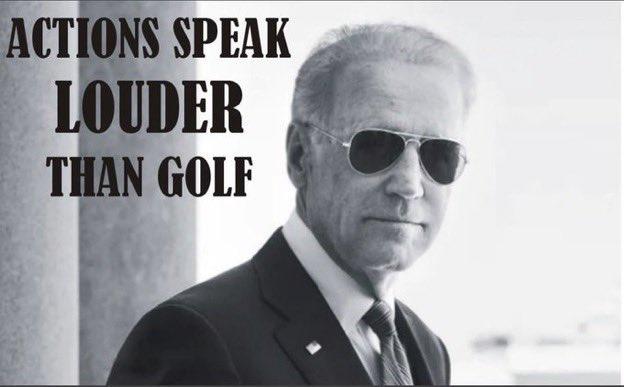ACTIONS SPEAK LOUDER THAN GOLF