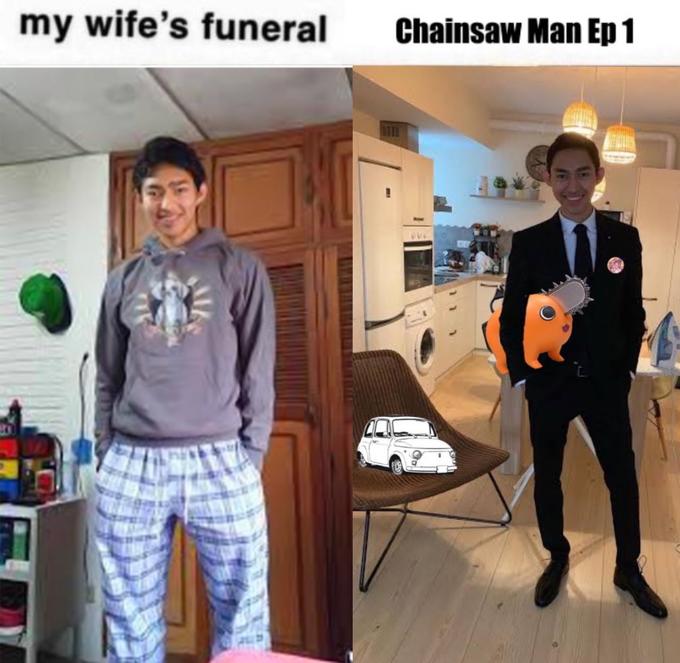 my wife's funeral Chainsaw Man Ep 1 AVE