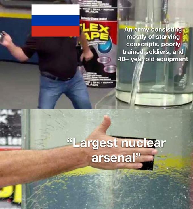 21 11 LEX APE An army consisting mostly of starving conscripts, poorly trained soldiers, and 40+ year old equipment "Largest nuclear arsenal"