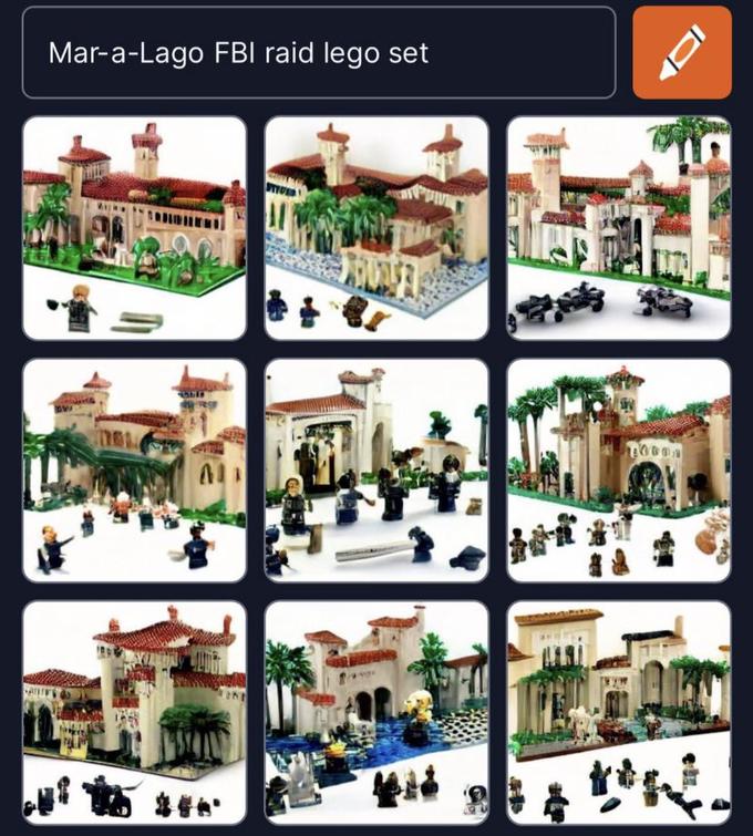 Mar-a-Lago FBI raid lego set 6 Ni 店 2009 N 40
