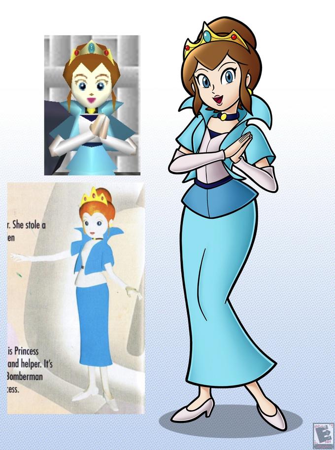 Princess Millian (Bomberman Hero) as a Mario princess! | Know Your Meme