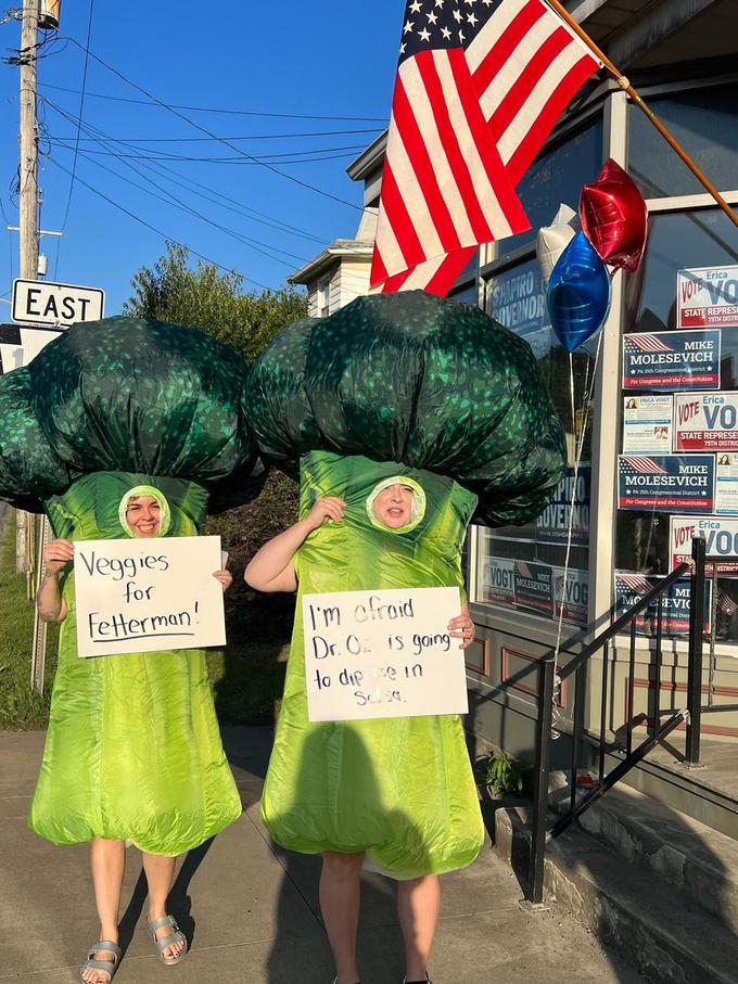 EAST Veggies for Fetterman! 4109 I'm afraid Dr. Oz is going to die ce in Salsa. GOVERN MIKKE VOGT MOLESEVICH Erica VOTE VO A STATE REPRESE 75TH DISTR MIKE MOLESEVICH PA 15th Congressionalistrict For Congress and the Constitution RICA VOGT Erica VOTE VO STATE REPRESE 75TH DISTRIC ! MIKE MOLESEVICH *PA 15th Congressional District For Congress and the Constitution Erica VOTE VOO MI EVIC ESTRICT