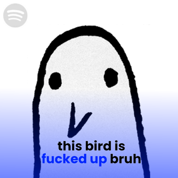 this bird is f----- up bruh