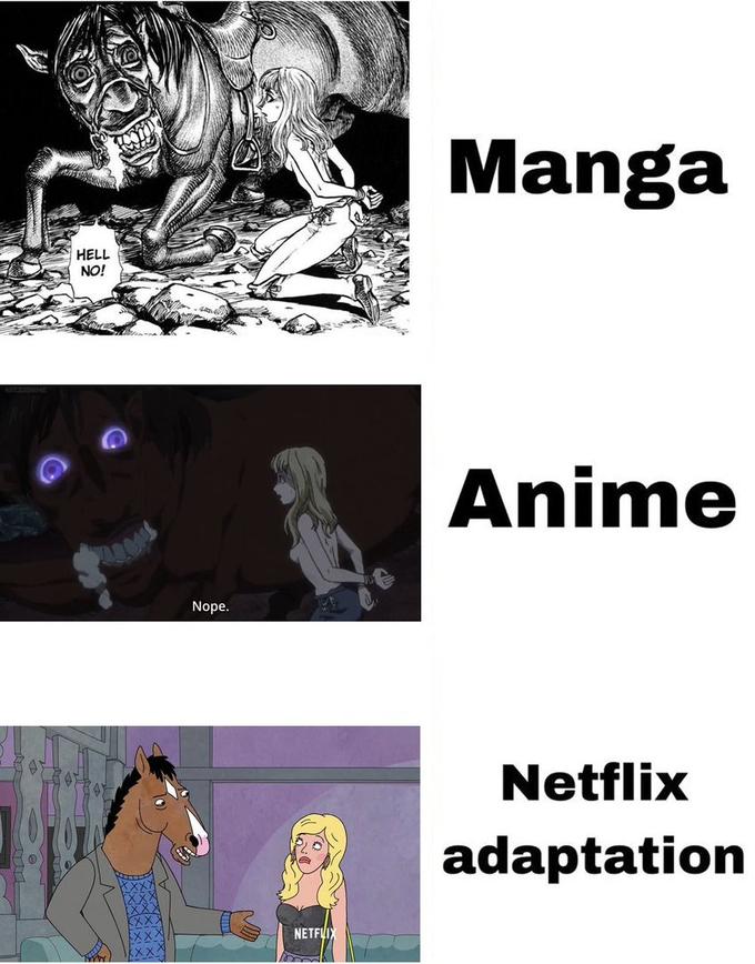 HELL NO! TW XXX XXX. Nope. NETFLIX Manga Anime Netflix adaptation