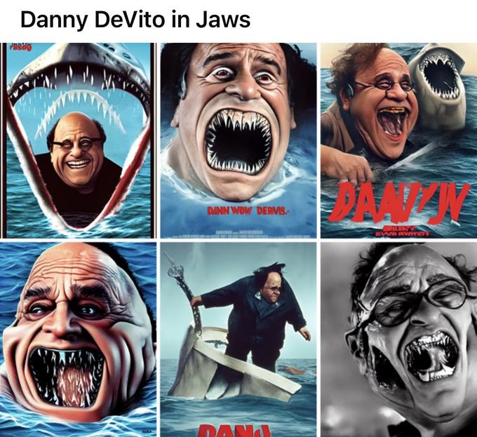 Danny DeVito in Jaws PR360 DANN WOW DERVIS. DANJ DALIZIE UW EVA NWww