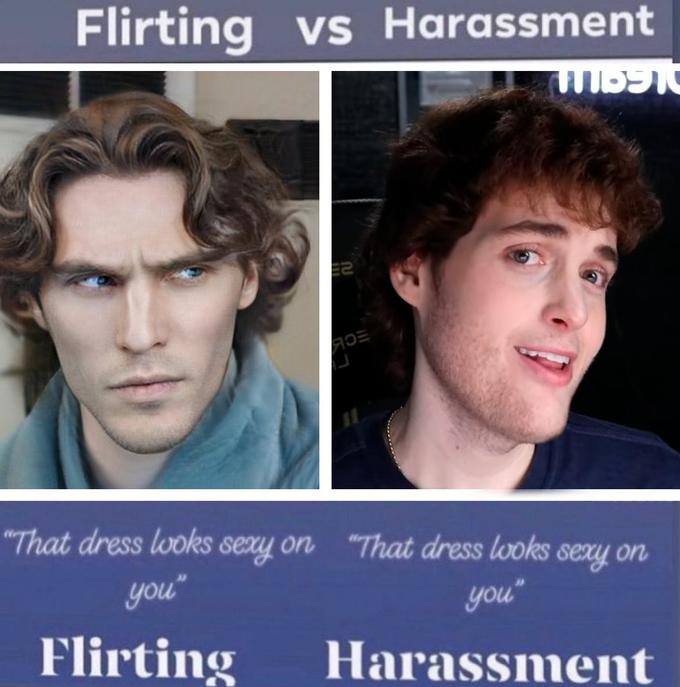 Flirting vs Harassment E2 ROE MBSK "That dress looks sexy on "That dress looks sexy on you" you" Flirting Harassment