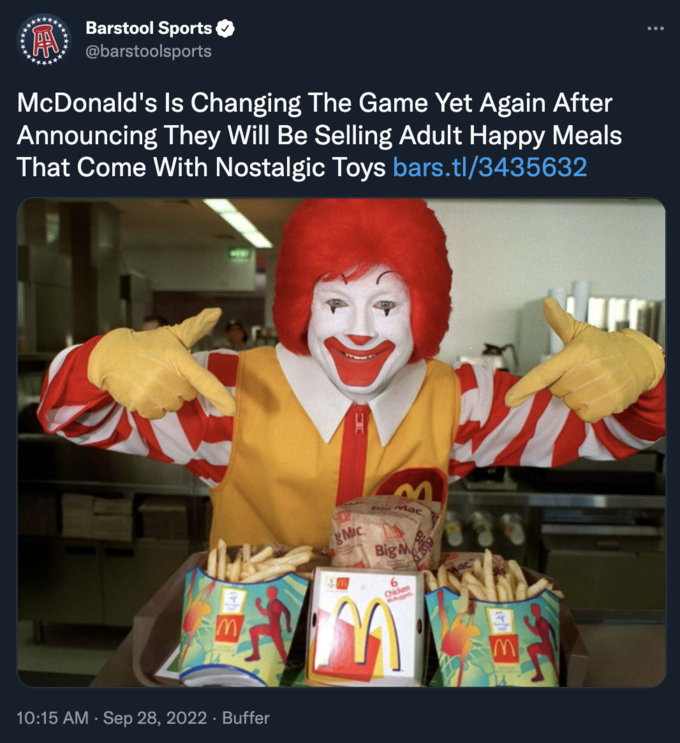 McDonald s Adult Happy Meals Know Your Meme