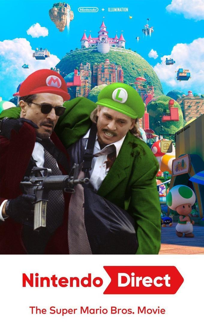 Nintendo + ILLUMINATION f P Bol P Nintendo Direct The Super Mario Bros. Movie KinoFabino MO