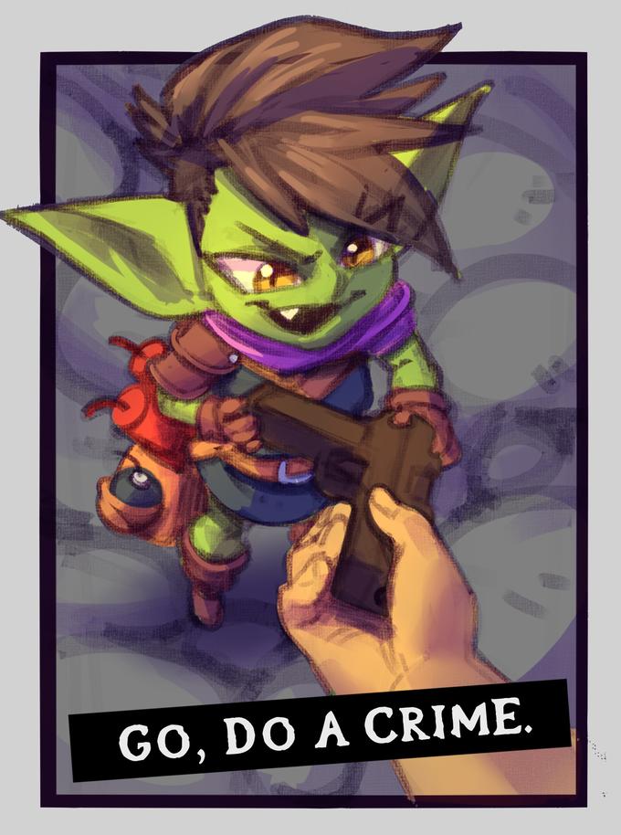 a small creature with a great need for destruction🧨🧨🧨 gobtober2022