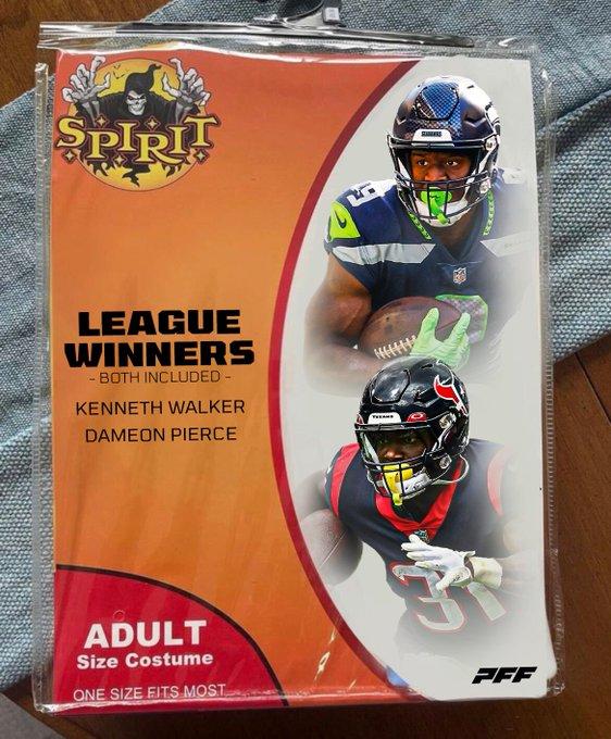 SPIRIT LEAGUE WINNERS - BOTH INCLUDED - KENNETH WALKER DAMEON PIERCE ADULT Size Costume ONE SIZE FITS MOST FEEAMS SAMARS FFF