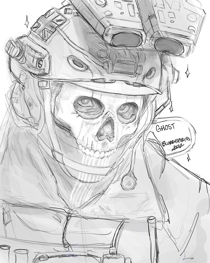 Drawing GHOST (Call of Duty: Modern Warfare II)