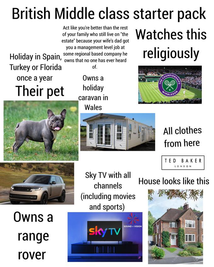 British Middle Class Starter Pack r starterpacks Starter Packs 