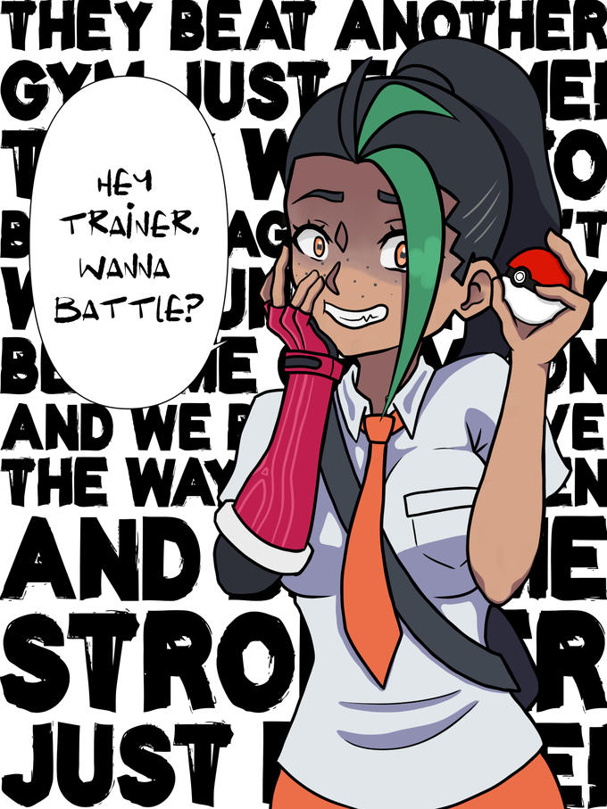 THEY BEAT ANOTHER GY UST W HEY : TRAINER. AC WANNA BATTLE? BL AND WE THE WAY E AND STRO JUST K E! O ON wwer VE N E