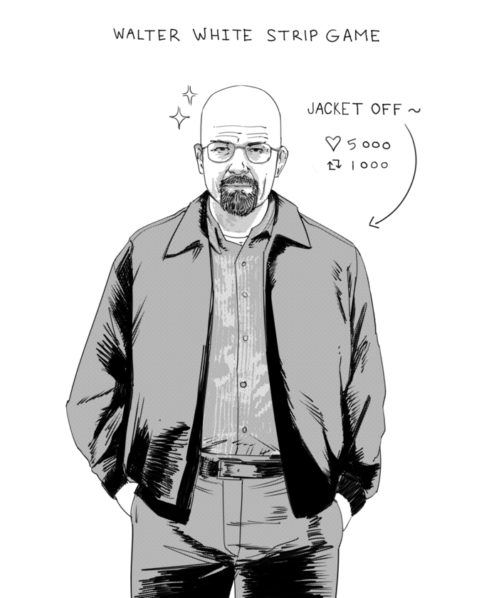 WALTER WHITE STRIP GAME X*XXX ******** *************** ************** (0 JACKET OFF ✓ 5000 27 1000