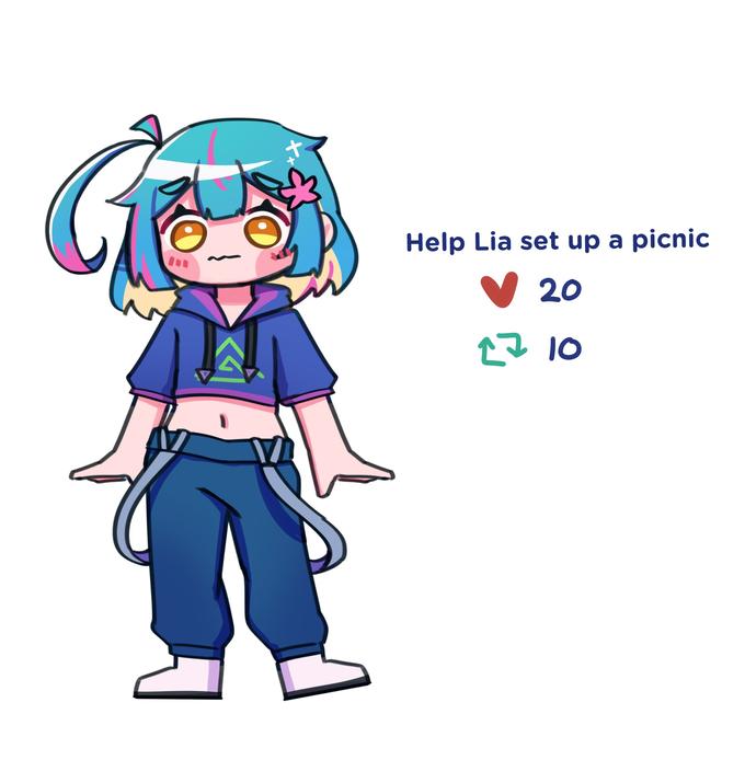 A Help Lia set up a picnic ✔ 20 27 10