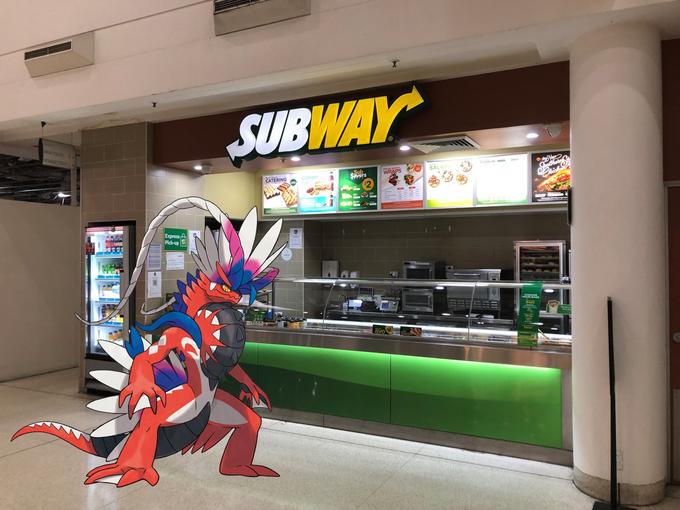 DISABLED TOILET A Express Pick-up S SUBWAY CATERING UBER COMBO Sub Savers 2 Flavour packed WRAPS avo BUW SALADS FLAVOURS try New Southern Phicken YOUR BASE