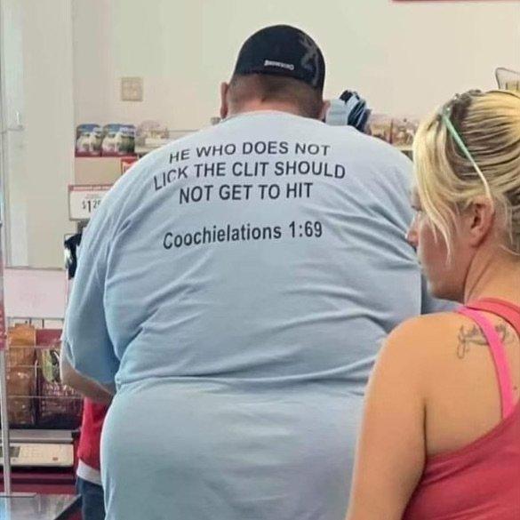 $12 HE WHO DOES NOT LICK THE CLIT SHOULD NOT GET TO HIT Coochielations 1:69