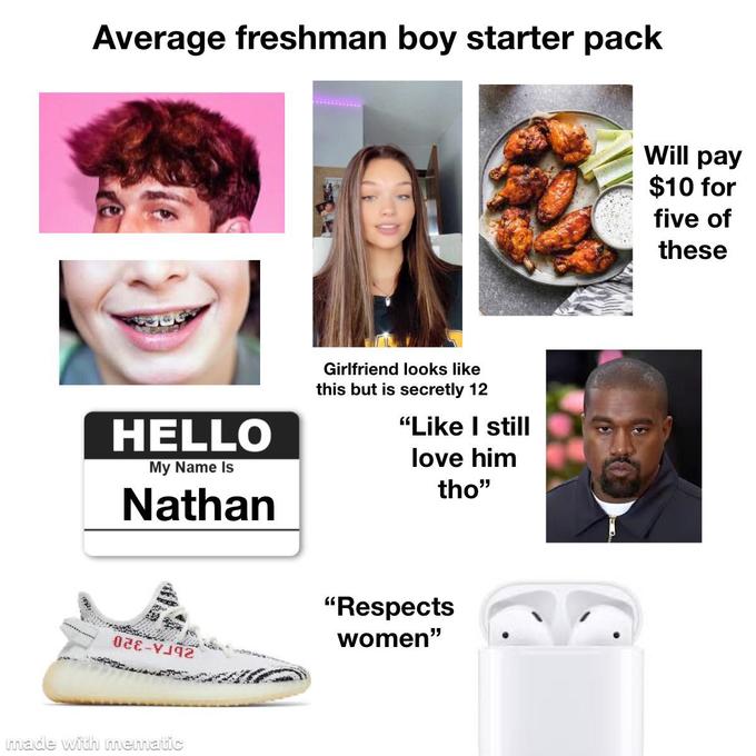Freshman In 2022 Starterpack r starterpacks Starter Packs Know