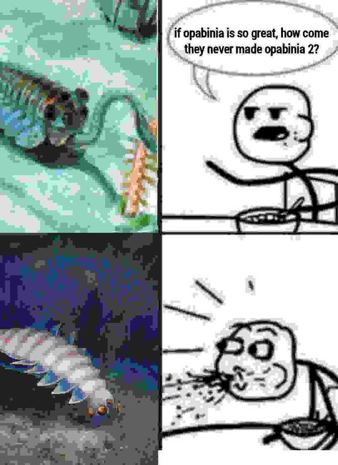 İ if opabinia is so great, how come they never made opabinia 2? 56 3-2 X