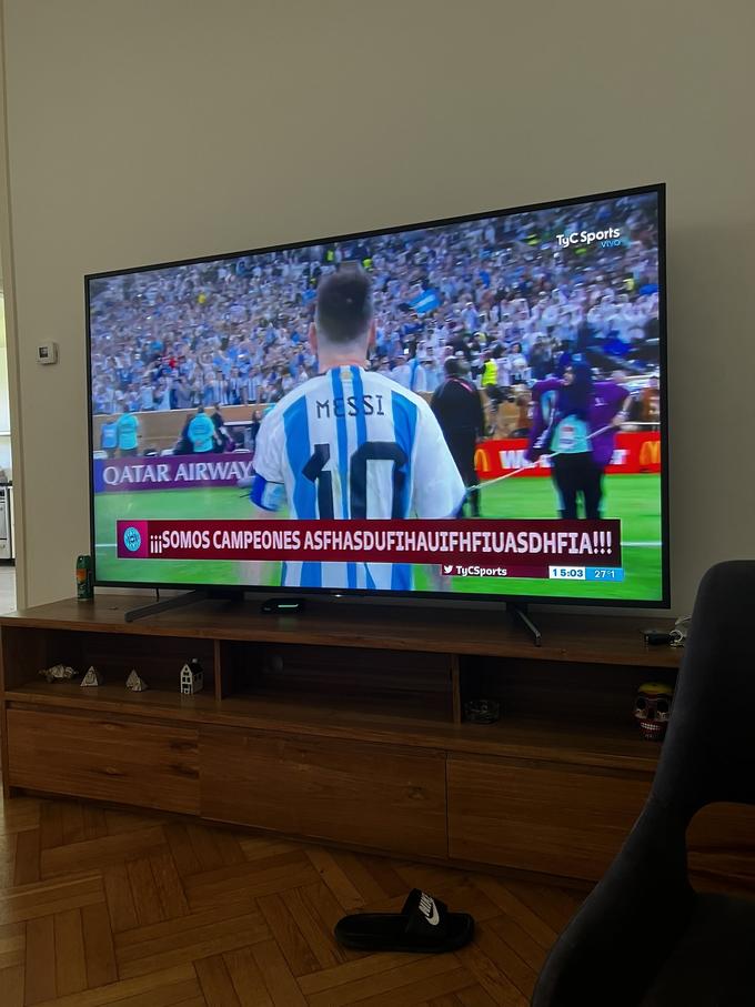 TyC Sports titling the Argentine triumph ("We're champions