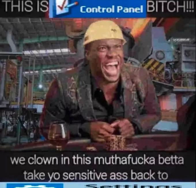 THIS IS Control Panel BITCH!!! we clown in this muthafucka betta take yo sensitive ass back to