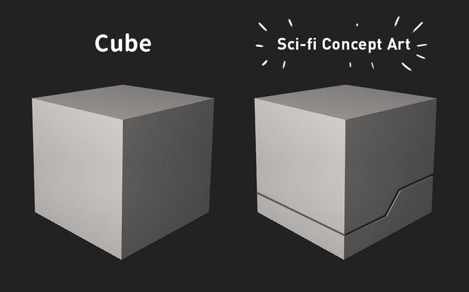 Cube Sci-fi Concept Art -