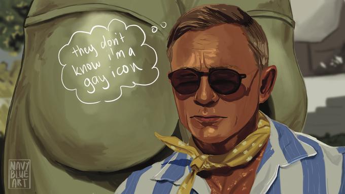 NAVY BLUE ART they don't know I'm a gay icon O