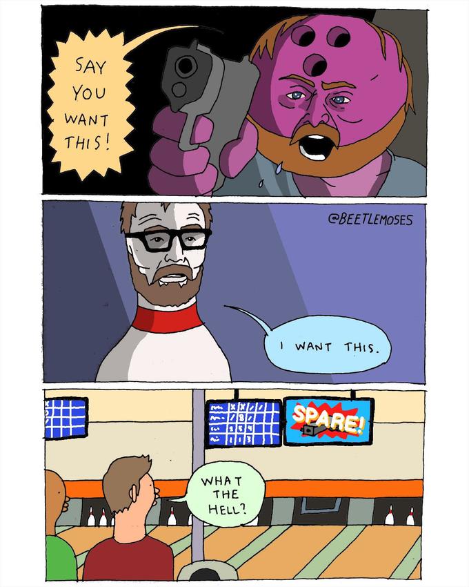 Say You Want This Bowling Alley Screen When You Get a Strike Know