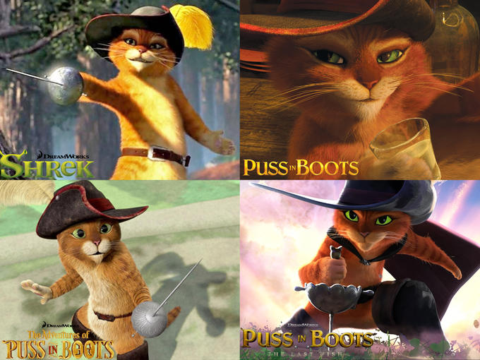 Evolution Of P In Boots Shrek Know Your Meme