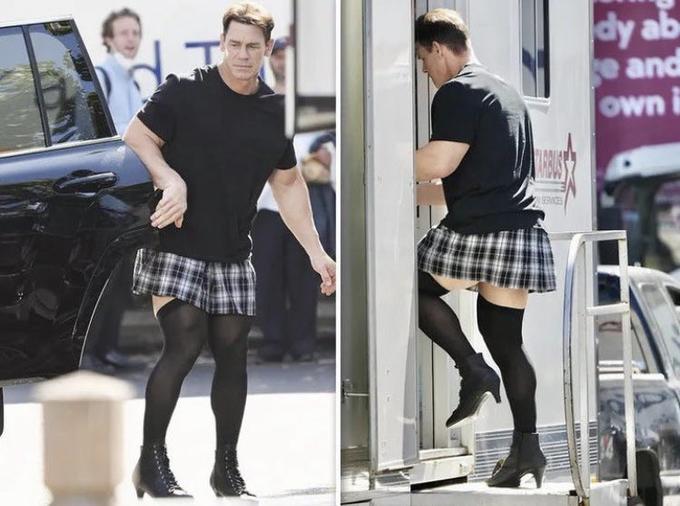 John Cena the former World Wrestling Entertainment wrestler in the Raw and SmackDown divisions was seen wearing high heels, a short skirt and tights on the set of his new movie.

The 45-year-old is currently in Melbourne, Australia filming his upcoming comedy, “Ricky Stanicky.