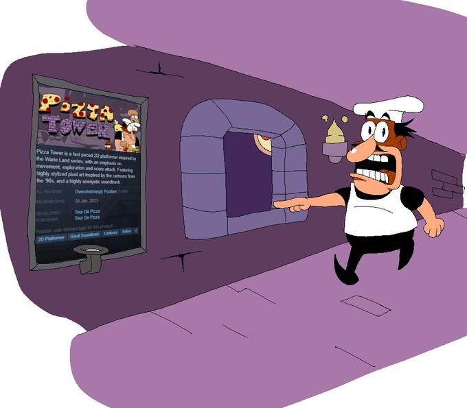 Fonth, TOWER Pizza Tower is a fast paced 2D platformer inspired by the Wario Land series, with an emphasis on movement, exploration and score attack Featuring highly stylized pixel art inspired by the cartoons from the '90s, and a highly energetic soundtrack. ALL REVIEWS Overwhelmingly Positive (5,099) RELEASE DATE 26 Jan, 2023 DEVELOPER PUBLISHER Tour De Pizza Tour De Pizza Popular user-defined tags for this product 2D Platformer Great Soundtrack Cartoony Action kann