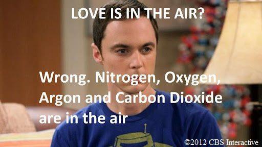 LOVE IS IN THE AIR? Wrong. Nitrogen, Oxygen, Argon and Carbon Dioxide are in the air ©2012 CBS Interactive