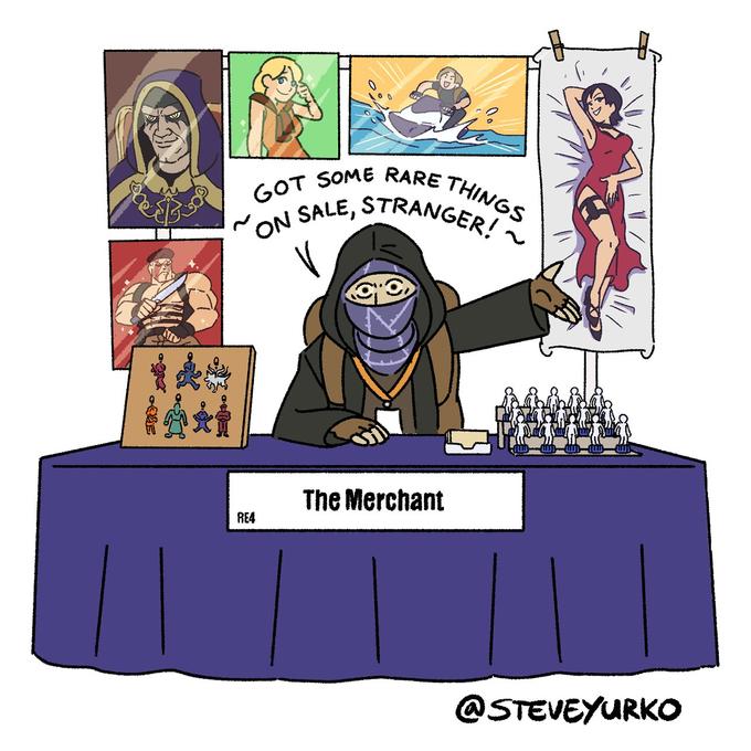 O QUE GOT SOME RARE THINGS ON SALE, STRANGER! - RE4 The Merchant - (1 W @STEVEYURKO