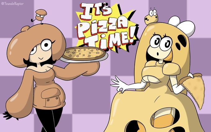 _"Though I normally stay within sfw art, I just really liked the design of @minuspal's topping gals of the Pizza Tower Toppins."_ ~TsundeRaptor