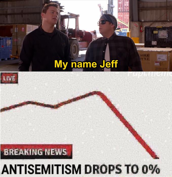 LIVE My name Jeff BREAKING NEWS tex SHIO PRODUCTO DE HONDURAS api mere ANTISEMITISM DROPS TO 0%