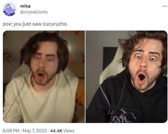 mika @cryoalliums pov: you just saw cucurucho 8:08 PM - May 7, 2023. 44.4K Views