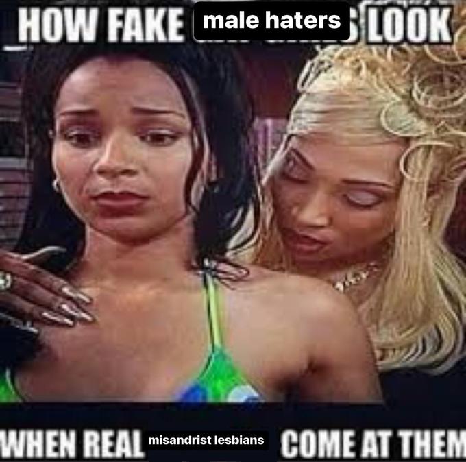 HOW FAKE male haters LOOK WHEN REAL misandrist lesbians COME AT THEM