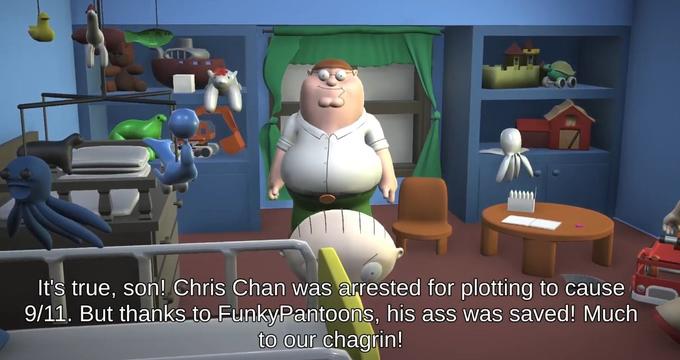It's true, son! Chris Chan was arrested for plotting to caus 9/11. But thanks to FunkyPantoons, his ass was saved! Much to our chagrin!