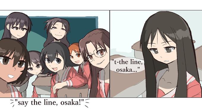AL "say the line, osaka!" "t-the line, osaka..."