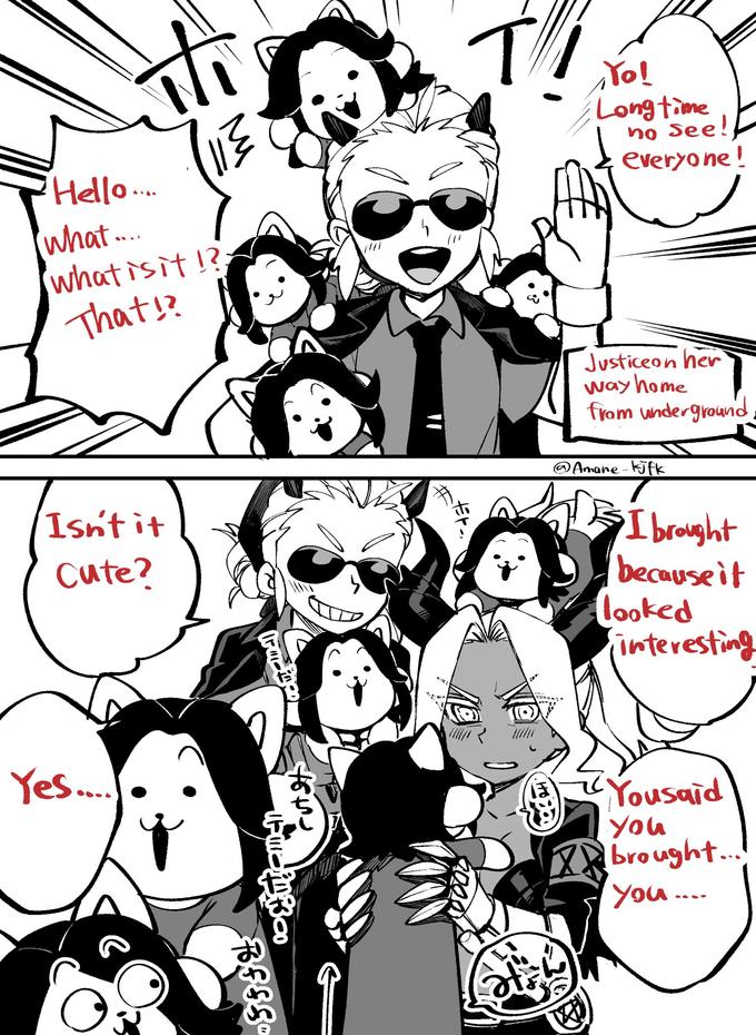 Hello.... what.... what is it !? That!? Isn't it Cute? Yes.... 1/113 fo Urmat RESS おちん 300 ☆ EF- T at Yo! Long time no see! everyone! Justiceon her way home from underground ● Amane-kifk I brought because it looked interesting Yousaid You brought... you....