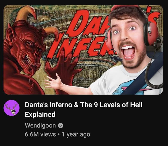 Dante s inferno the 9 levels of hell explained mrbeast youtube