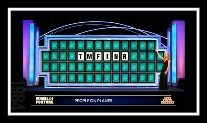 1984 WHEEL OF FORTUNE TMFINR PEOPLE ON PLANES