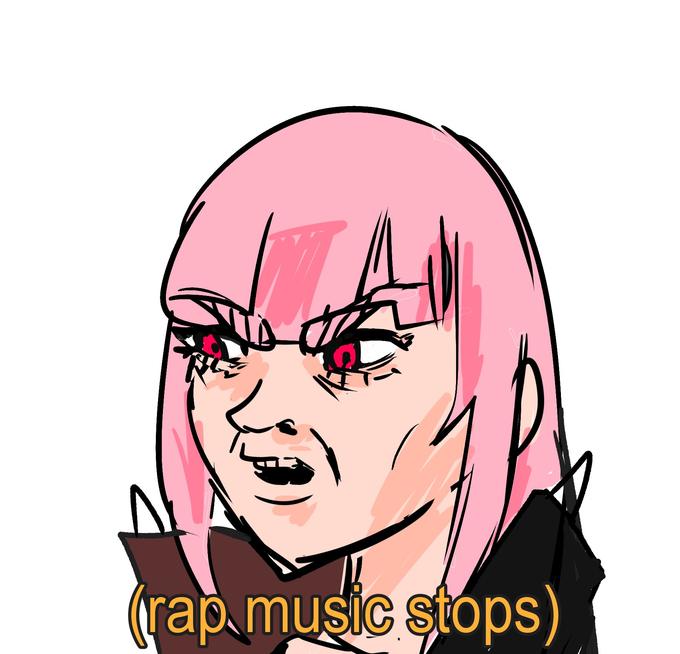(rap music stops) | Mori Calliope | Know Your Meme