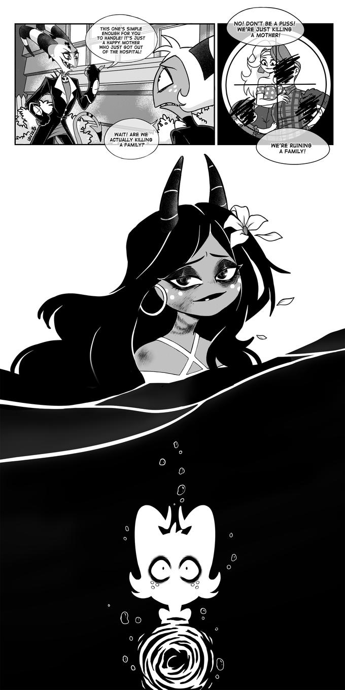 From the description:
"That's the first thing I thought of after watching the new episode!"

Spoilered because I don't know if Moxxie's dead mom is a spoiler, or if the connection to his actions in S1 Episode 1 is, or both. NSFW'd for the abuse marks, since it's kind of a sort of gore.