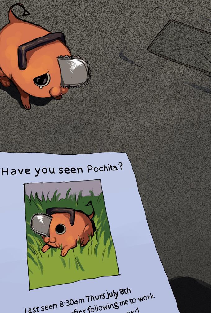 Have you seen Pochita? last seen 8:30am Thurs july 8th ifter following me to work ed