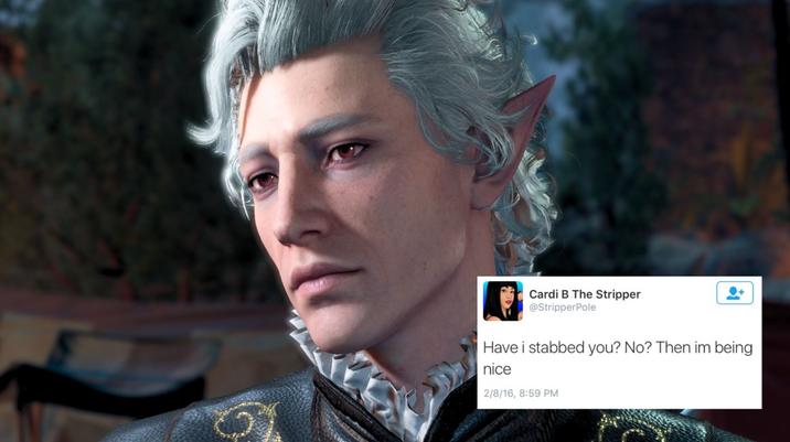 Cardi B The Stripper @StripperPole ●+ Have i stabbed you? No? Then im being nice 2/8/16, 8:59 PM